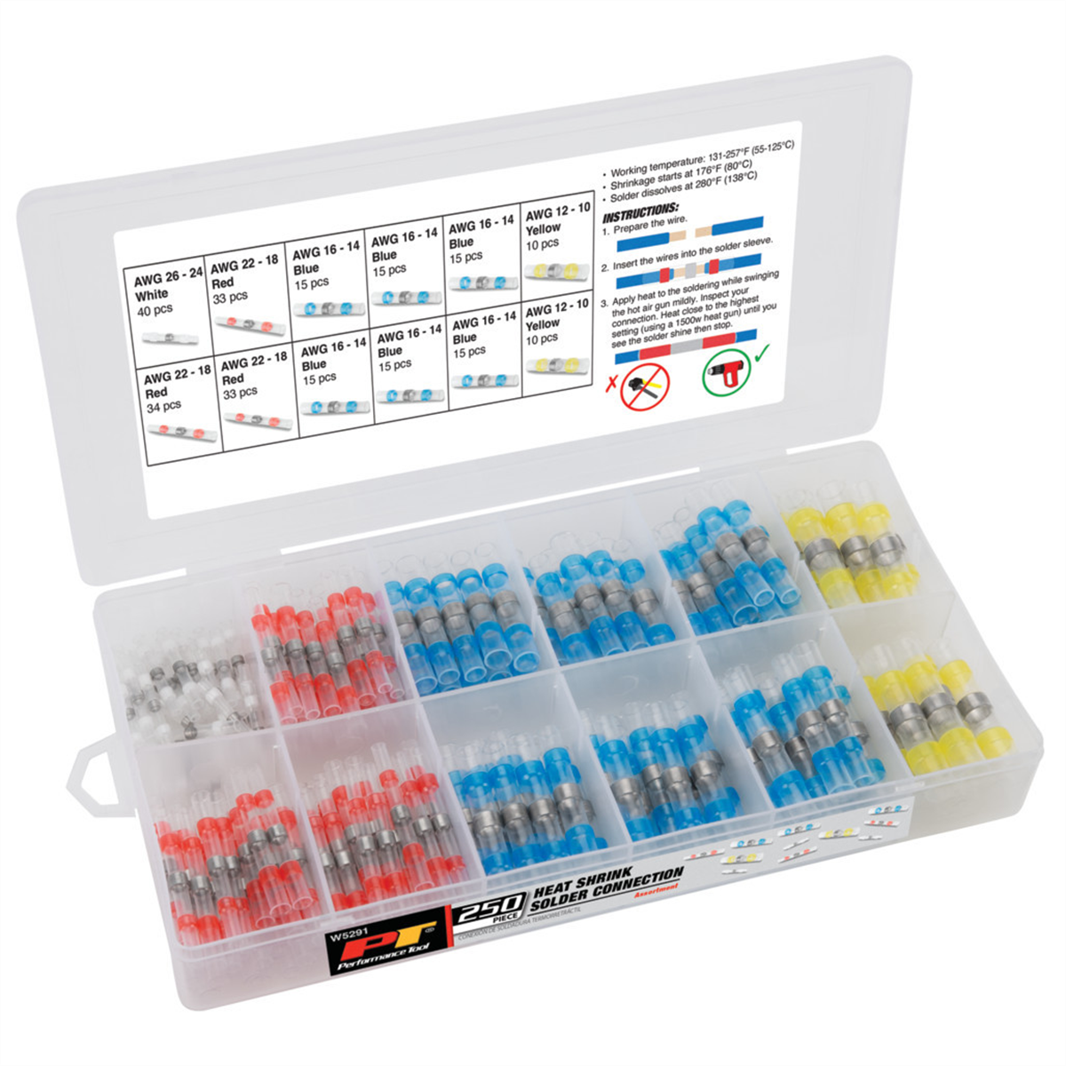 Wilmar Corp. / Performance Tool 250 Piece Heat Shrink Solder Connectors