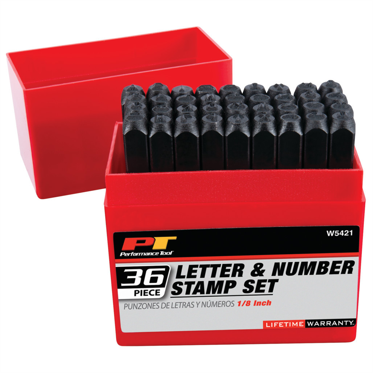 Wilmar Corp. / Performance Tool 1/8" Steel Letter/Number Stamp Set