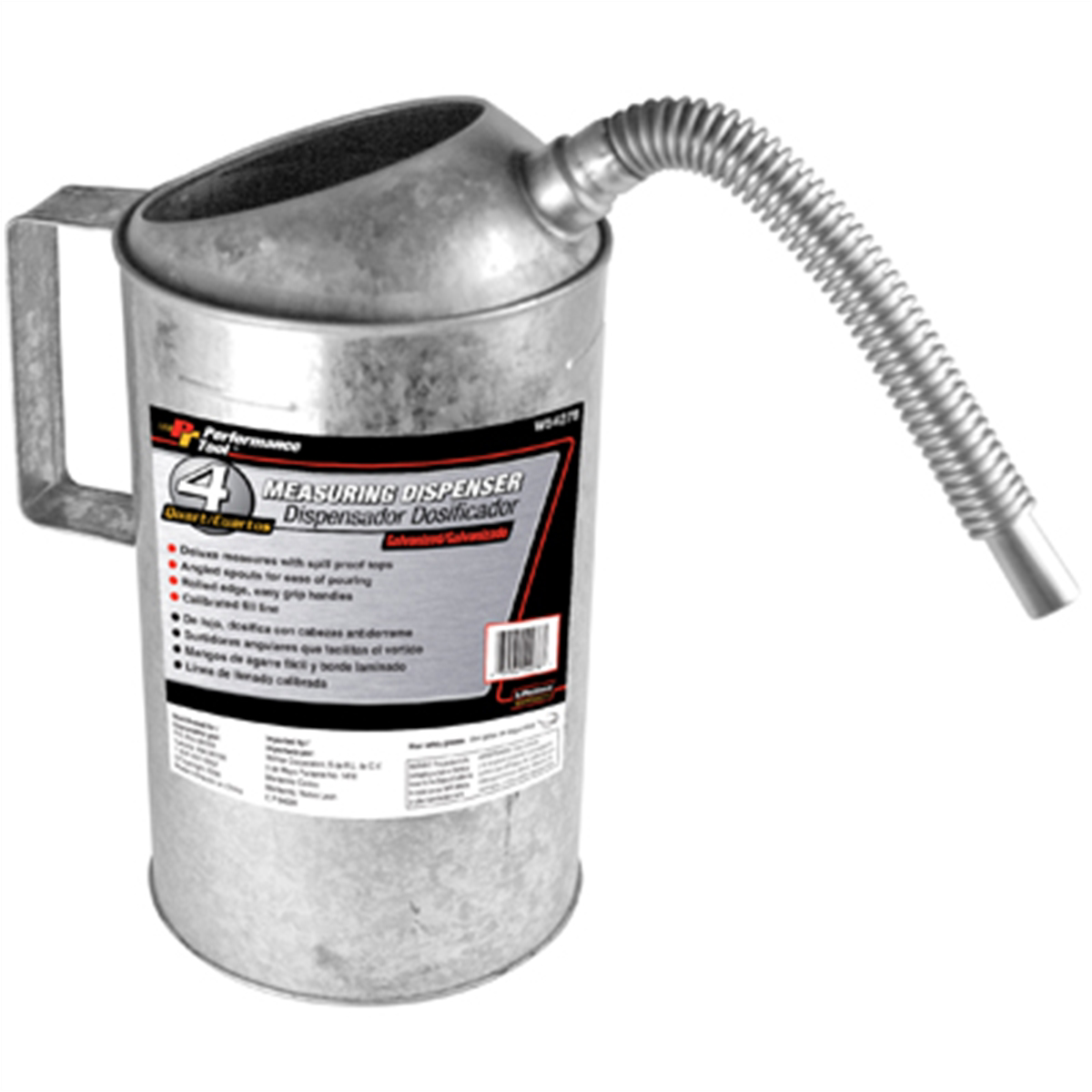 Wilmar Corp. / Performance Tool 4 qt. Galvanized Measuring Dispenser
