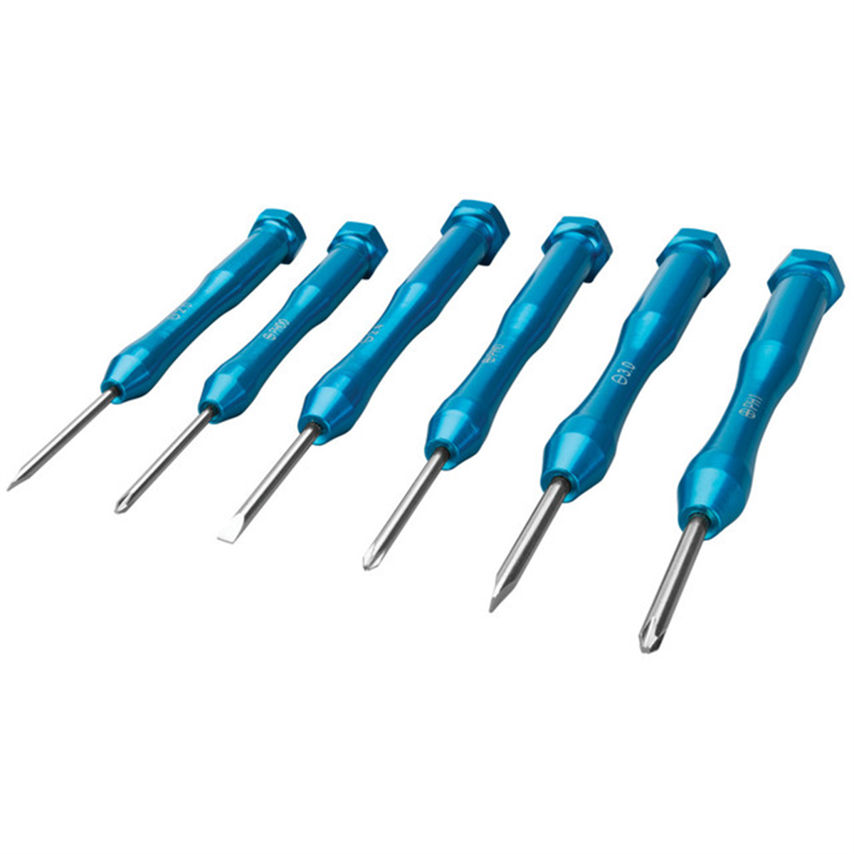 Wilmar Corp. / Performance Tool 6 Piece Aluminum Precision Screwdriver Set