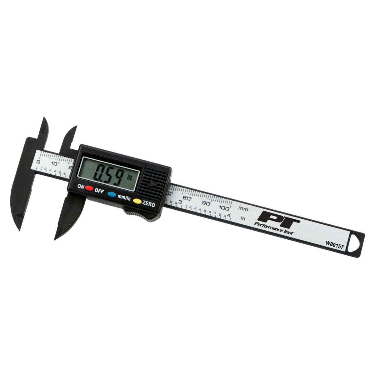 Wilmar Corp. / Performance Tool 4" Carbon Fiber Digital Caliper