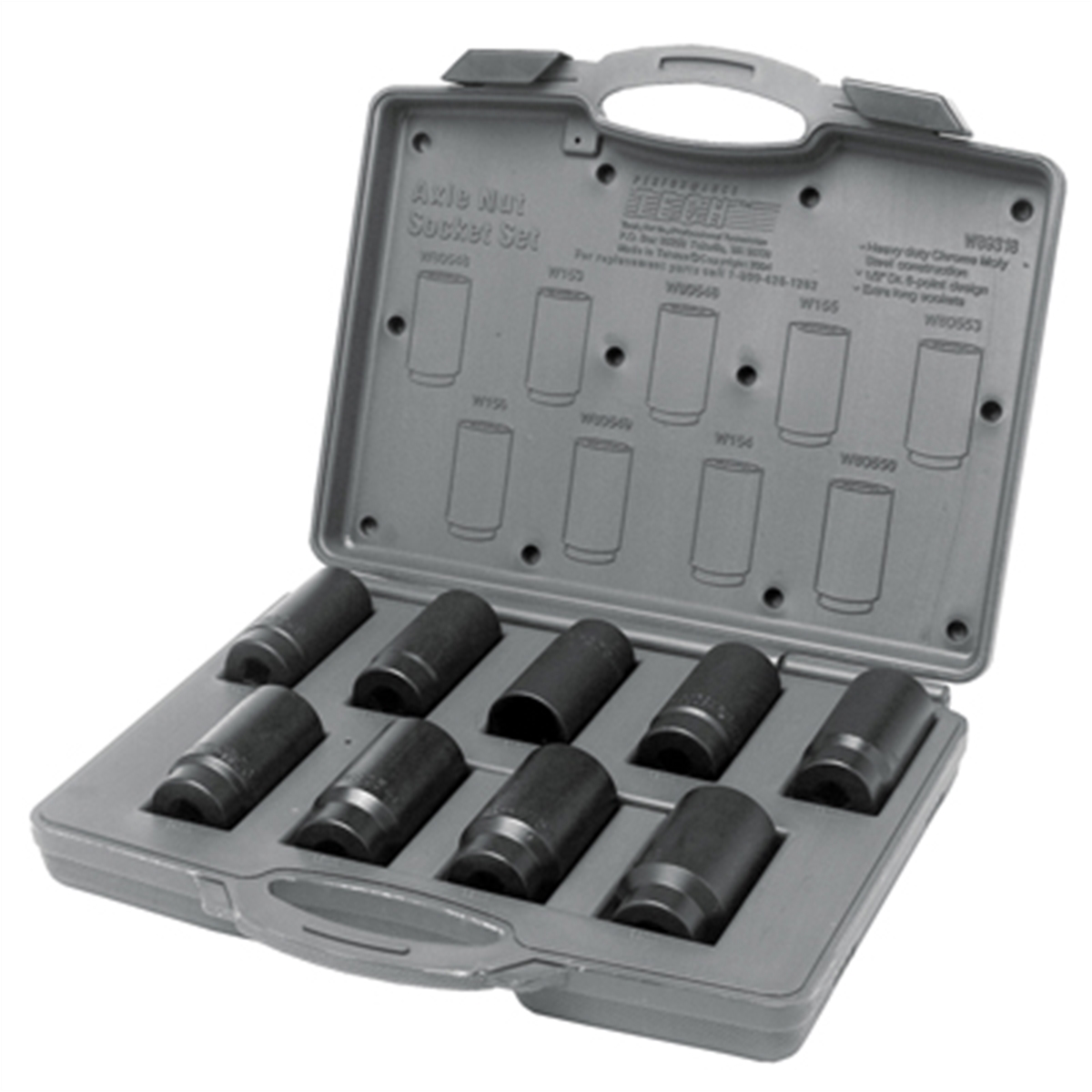 Wilmar Corp. / Performance Tool 9 Piece Axle Nut Socket Set