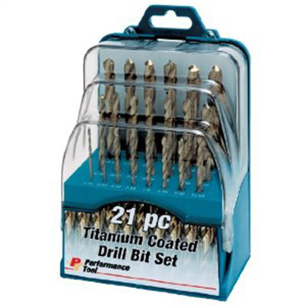 Wilmar Corp. / Performance Tool 21 Piece Titanium Coated Drill Bit Set