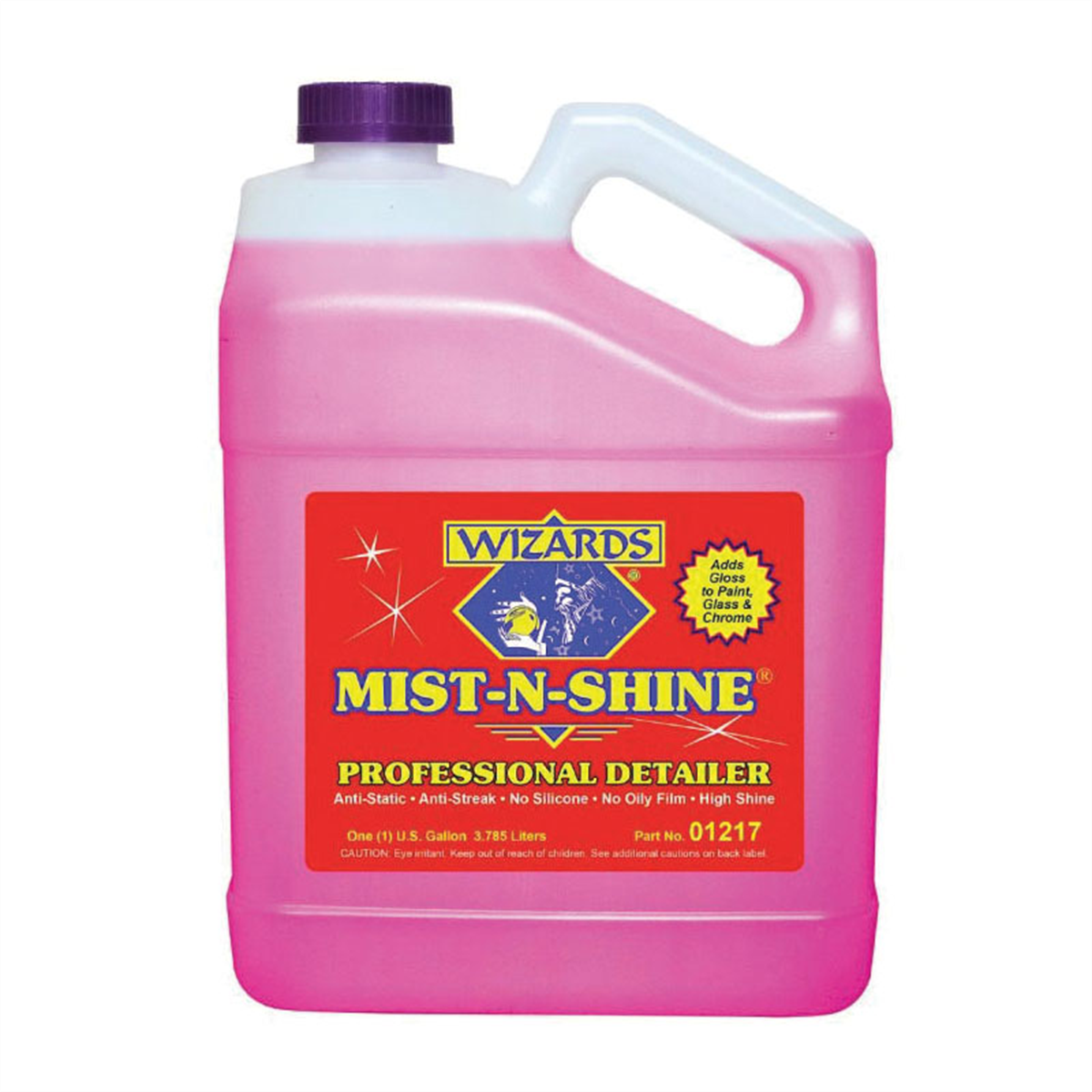 Wizards Products MIST-N-SHINE 01217 High-Gloss Professional Car Detailer and Surface Cleaner, 1 gal Can, Pink