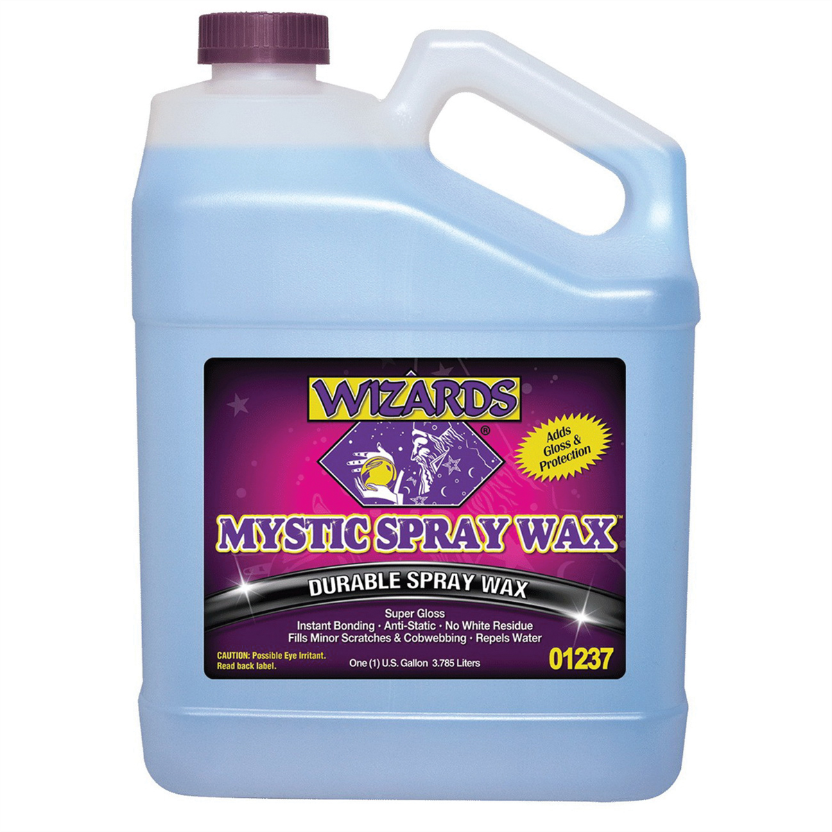 Wizards Products Mystic Spray Wax 01237 Slick Finish Detailer, 1 gal Can, Off-White