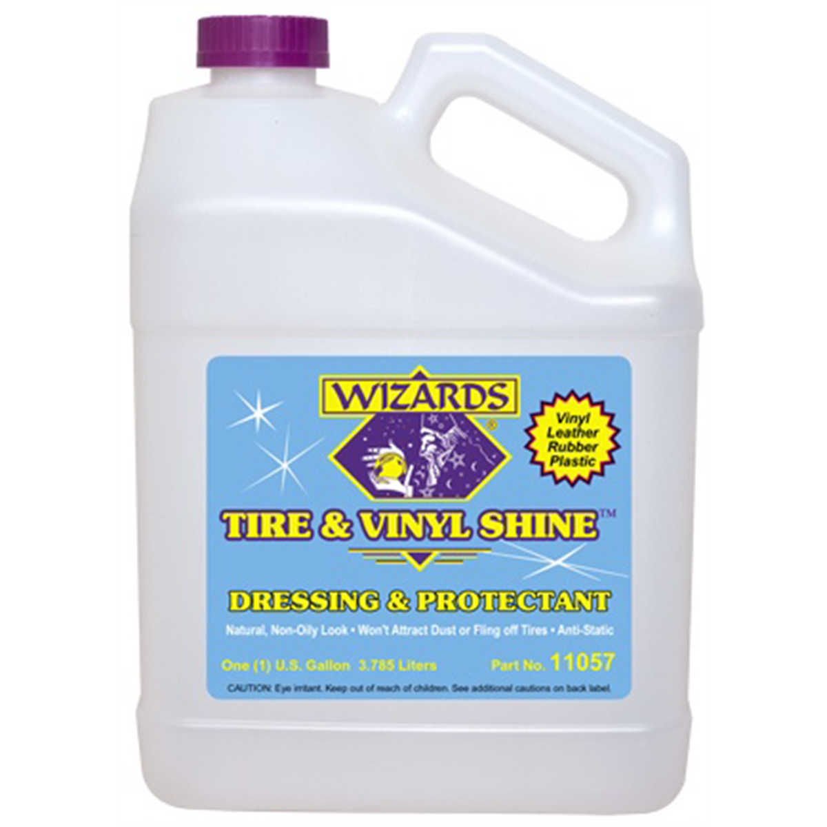 Wizards Products Tire and Vinyl Shine 11057 Dressing and Protectant, 1 gal Can, White, Liquid
