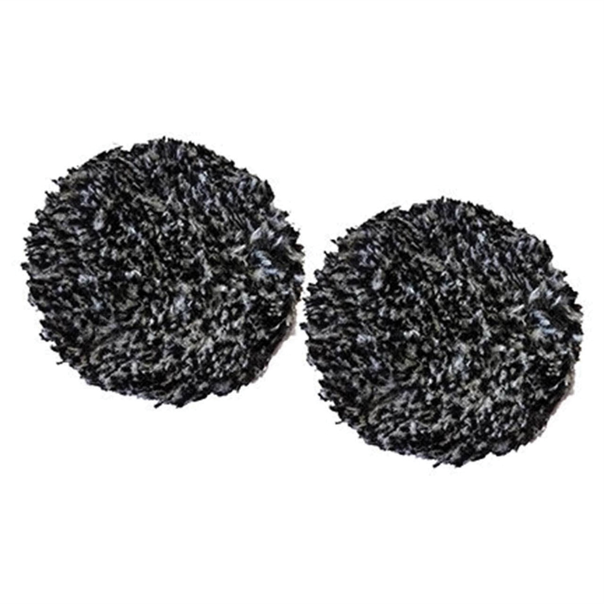 Wizards Products 11230 Buffing Pad, 3 in Overall Dia, Hook and Loop, Black