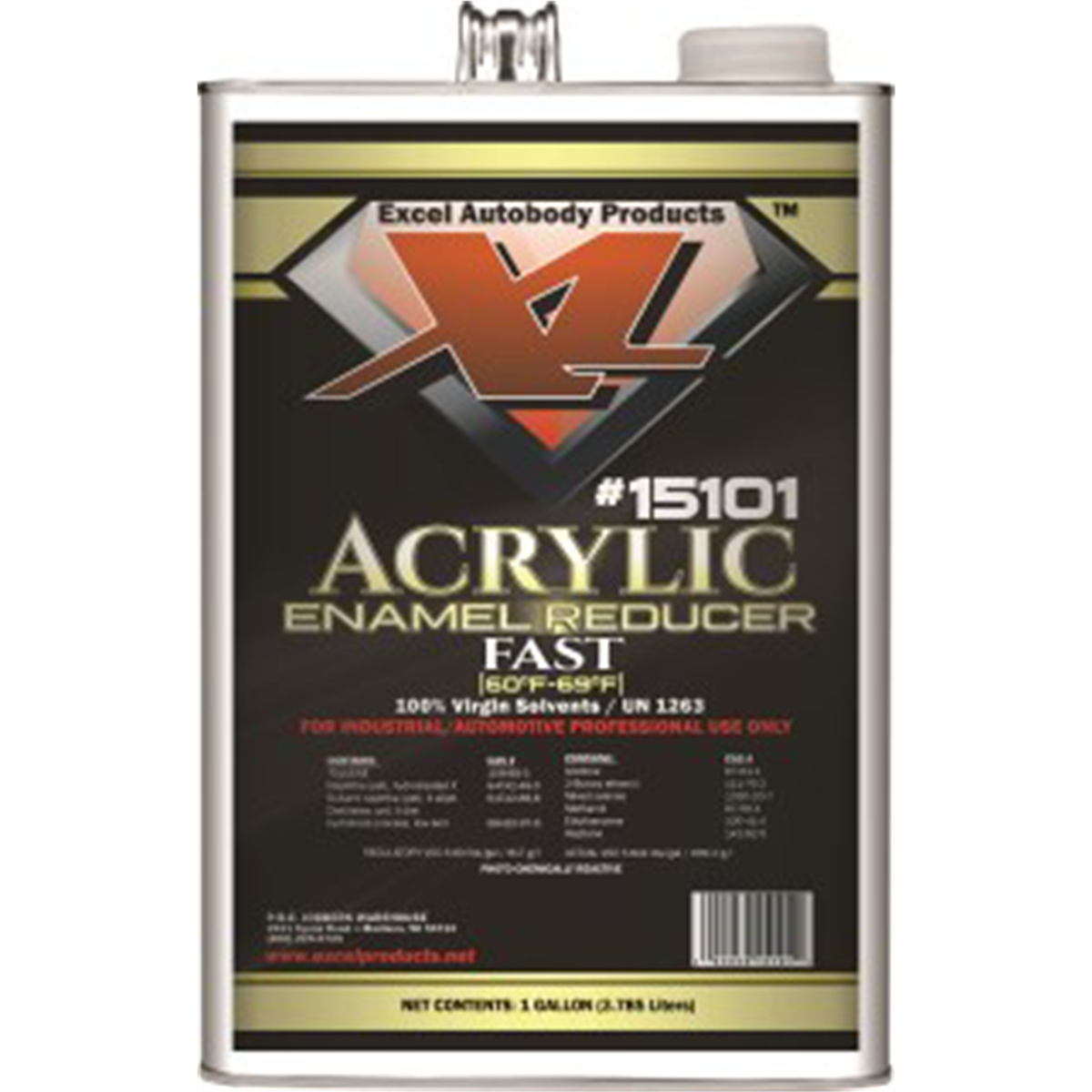 Excel Auto Body Products ACRY ENAM FAST REDUCER GA
