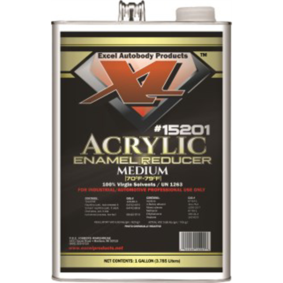 Excel Auto Body Products ACRYL ENAM REDUC MED GA
