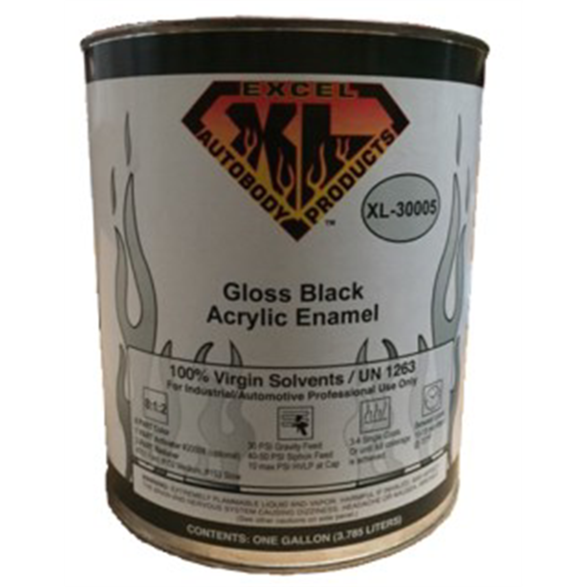 Excel Auto Body Products Black Acrylic Enamel Ga.