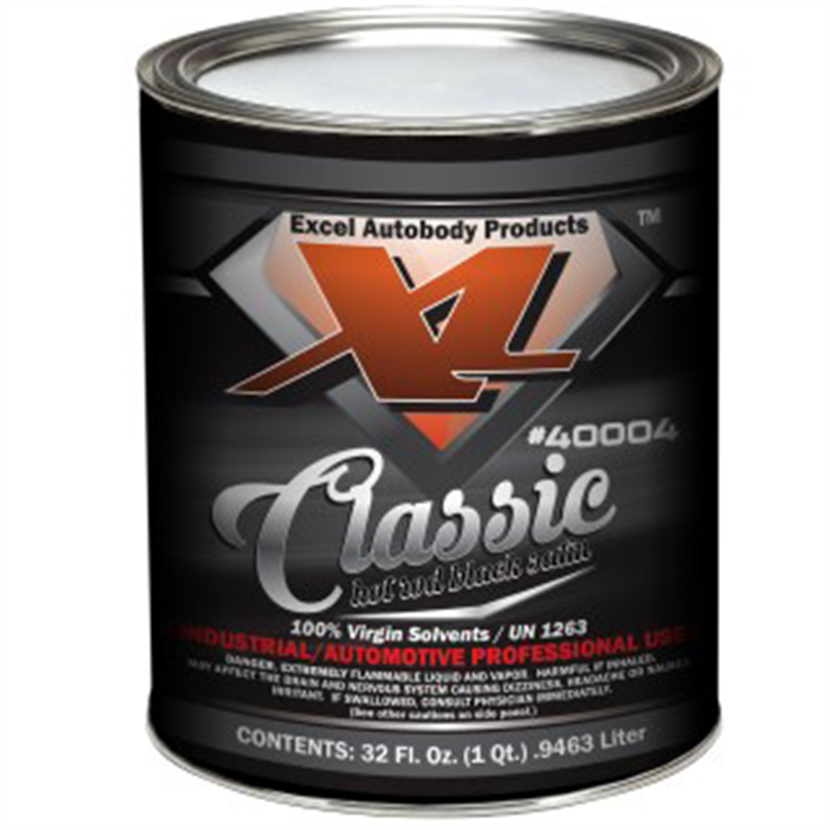 Excel Auto Body Products HOT ROD SATIN BLACK QT