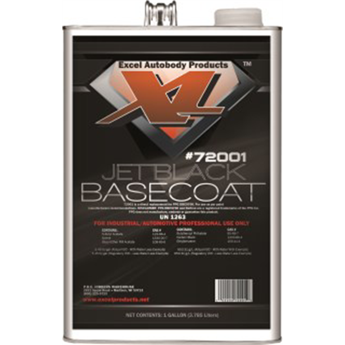Excel Auto Body Products JET BLACK BASECOAT GA