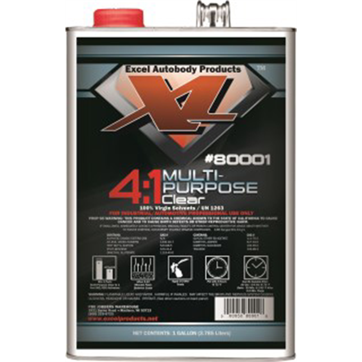 Excel Auto Body Products 4:1 MULTI PURPOSE CLEAR