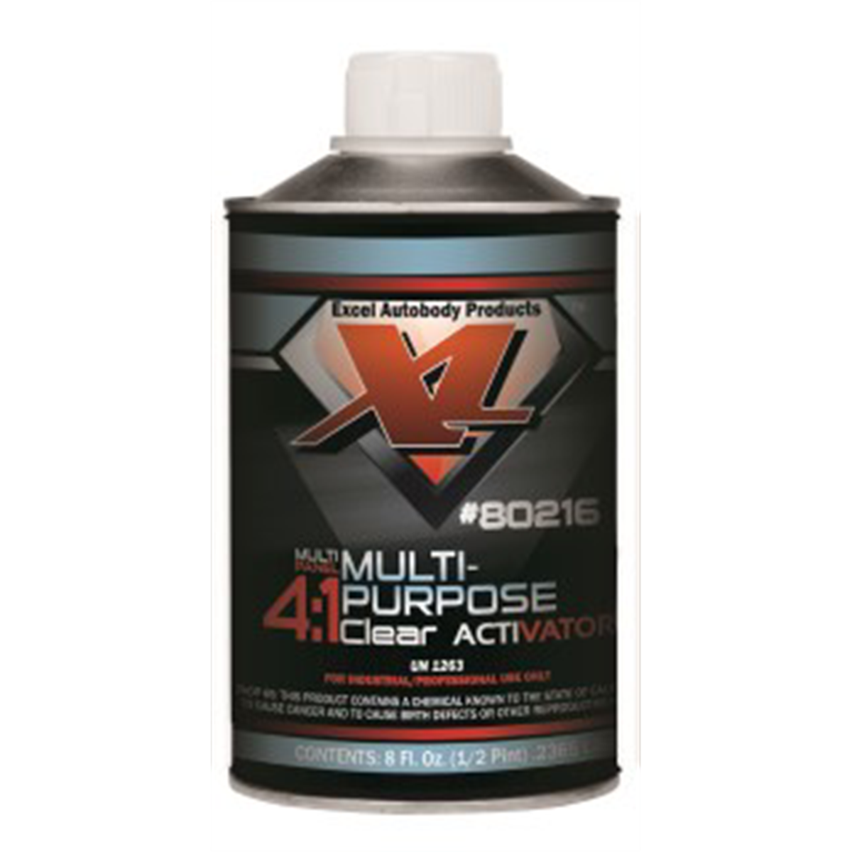 Excel Auto Body Products MULTI PURPOSE CLEAR ACTIVATOR - SLOW 1/2PT