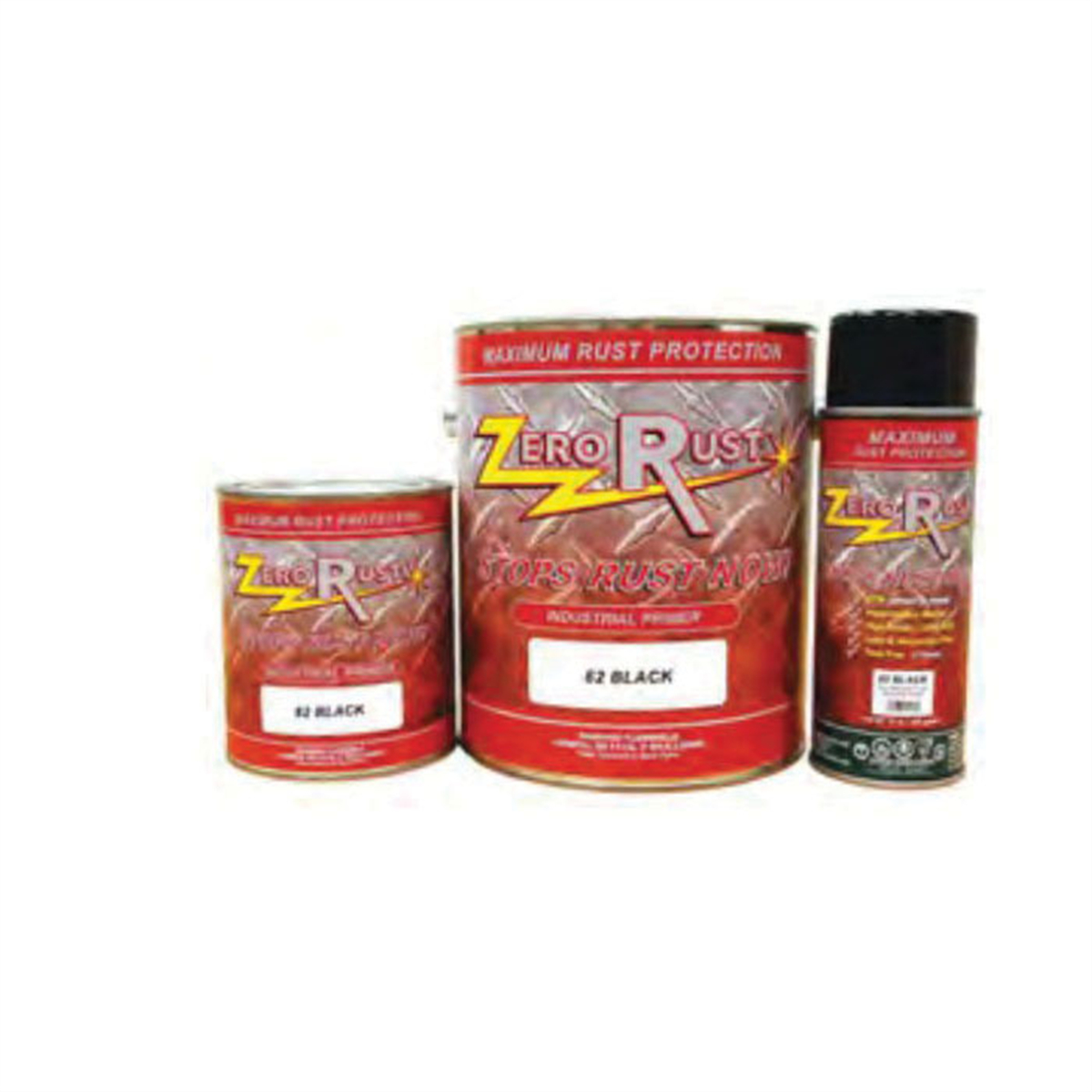 Zero-Rust 62SP High Solid DTM Primer, 12 oz Aerosol Can, Black